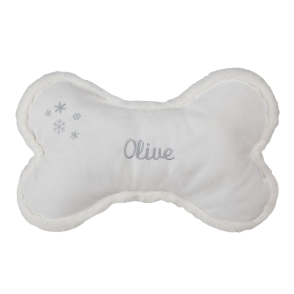 Holiday Bone Pillow | Crimson